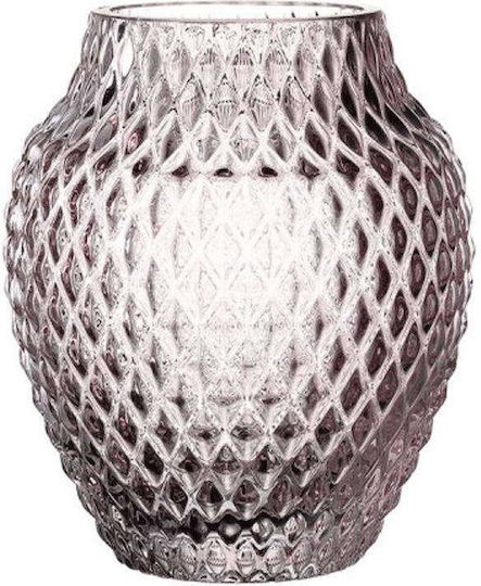 Leonardo Vază Decorativă Sticlă Roz 11cm 1buc
