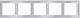 Mutlusan Daria Switch Frame 5 Positions Horizontal Installation in Silver Color 6010395/Ο