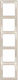 Mutlusan Daria Switch Frame 5 Positions Vertical Installation in Beige Color 10495