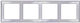 Mutlusan Daria Switch Frame 4 Positions Horizontal Installation in Silver Color 6010394/Ο
