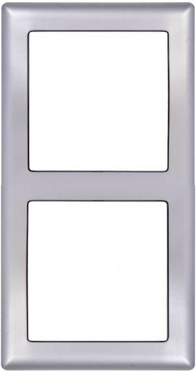 Mutlusan Daria Switch Frame 2 Positions Vertical Installation in Silver Color 6010392