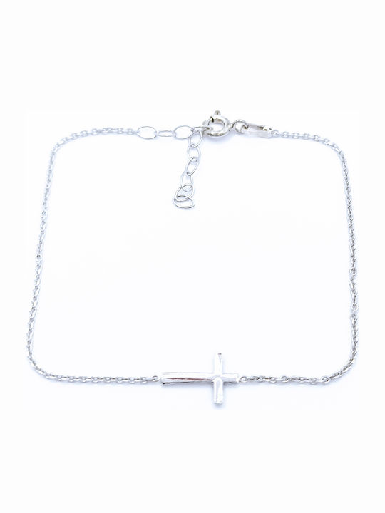 PS Silver Bracelet Chain with Cross design made of Silver Gold Plated