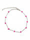 Tatu Moyo Fuchsia Steel Anklet