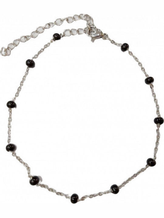 Tatu Moyo Steel Black Anklet