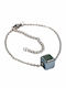Tatu Moyo Stahl Fußarmband Grau