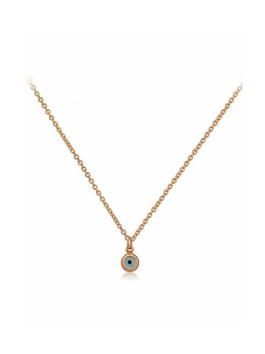 Paraxenies Necklace Eye from Rose Gold 9 K