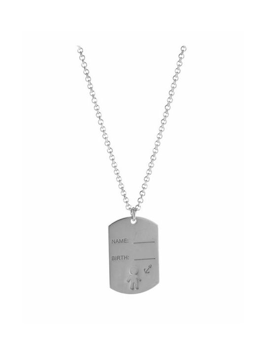 Paraxenies Halskette aus Silber mit Namenswahl