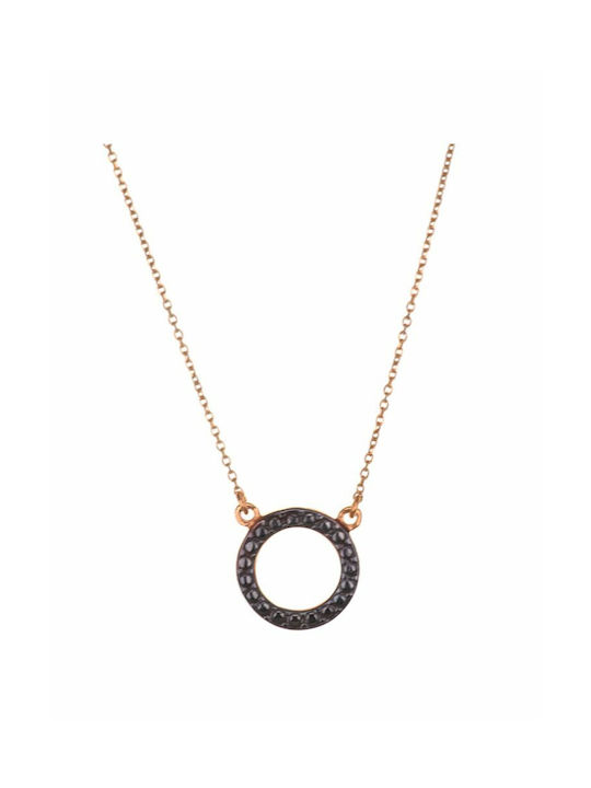 Paraxenies Necklace from Gold Plated Silver Black