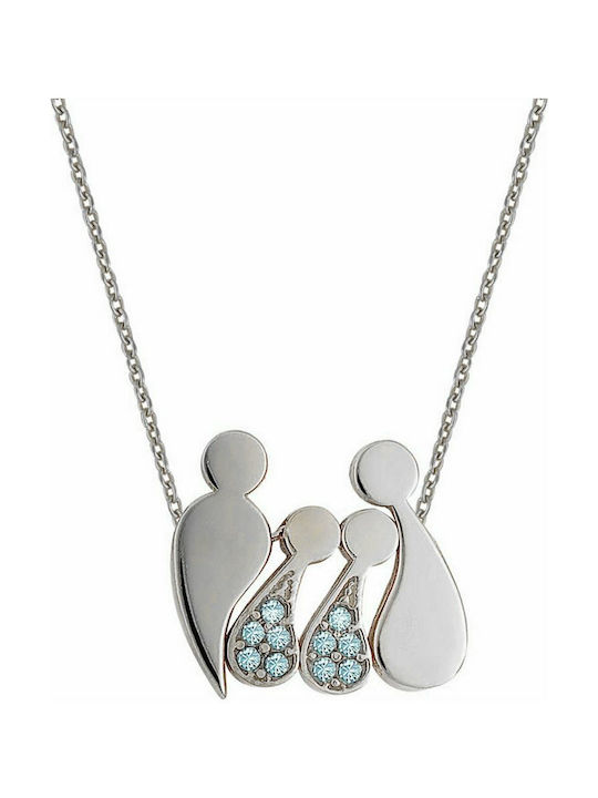 Paraxenies Necklace Family from Silver with Zircon