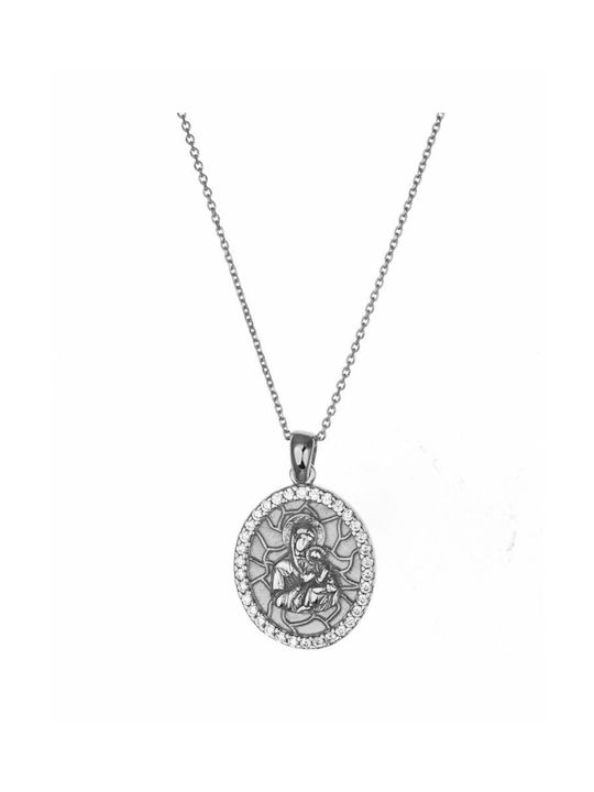 Paraxenies Halskette Konstantin Amulett aus Silber mit Zirkonia