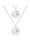 JT Gold Plated Steel Necklace with Personalization Grey