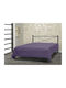 Ermis Bett Doppel Metall Braun mit Matratze 140x190cm