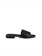 Malesa Leather Women's Flat Sandals in Black Color