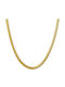 Theodora's Jewellery Chain Neck Snake made of Steel Gold-plated Thin Thickness 5mm
