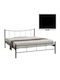 Χαμόγελο Single Metal Bed in Black for Mattress 90x200cm