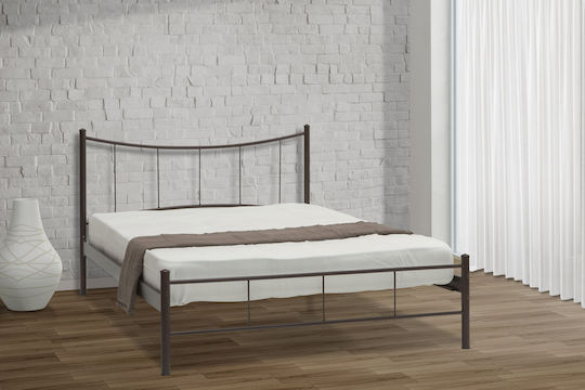 Smile Double Metal Bed Black for Mattress 140x190cm