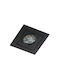 AZzardo Square Metallic Recessed Spot with Socket GU10 Black 1pcs