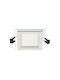 Vito Platz Metallisch Einbau Spot mit integriertem LED und Kaltweißes Licht Weiß 10x10cm. 1Stück