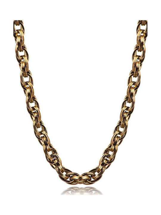 Paraxenies Herren Kette Nacken Spirale Vergoldet