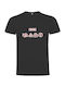 Tshirtakias T-shirt Led Zeppelin Logo Symbols σε Μαύρο χρώμα