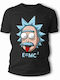 Frisky einstein emc Tricou Rick și Morty Negru