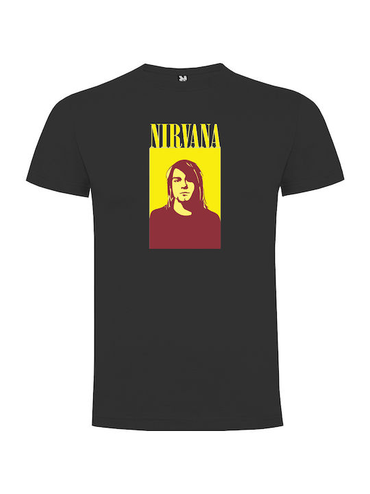 Tshirtakias T-shirt Nirvana σε Μαύρο χρώμα