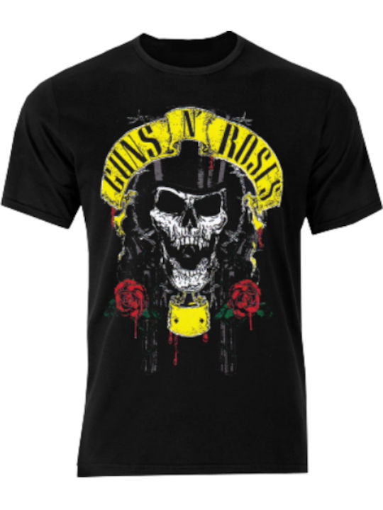 T-shirt Guns N' Roses Guns 'n Roses σε Μαύρο χρώμα
