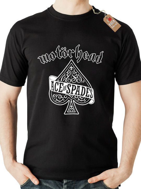 Rock Deal Motörhead Ace Spades T-shirt Μαύρο Βαμβακερό