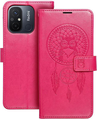 Mezzo Synthetic Leather Book Fuchsia (Redmi 12C)