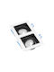 Orno Square Plastic Recessed Spot with Integrated LED and Cool White Light Black 1pcs