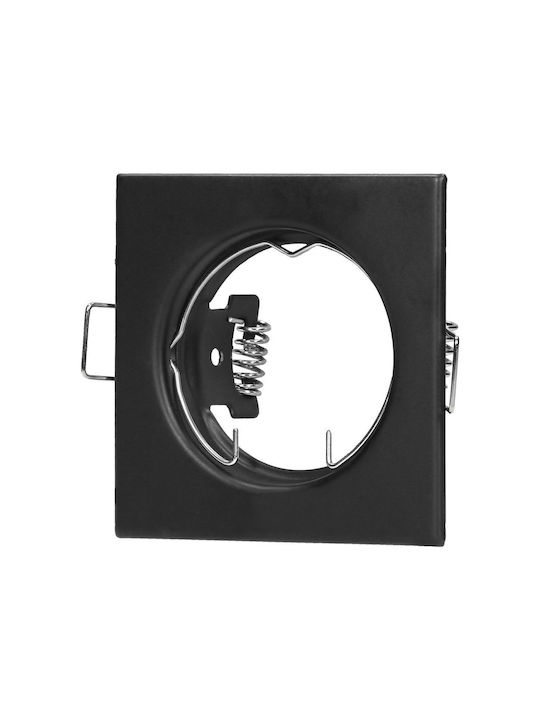 Orno Square Plastic Frame for Spot GU10 Black