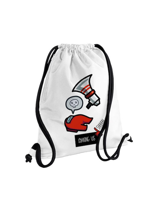 Koupakoupa Among Us Shhhh!!! Gym Backpack White