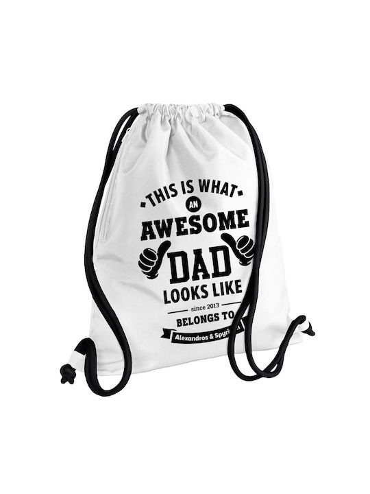 Koupakoupa This Is What An Awesome Dad Looks Like Gym Backpack White