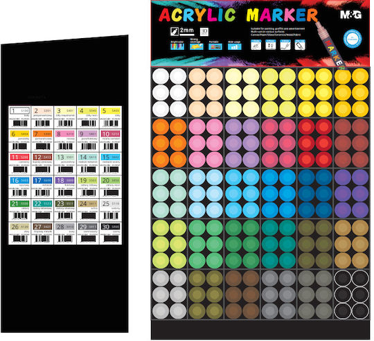 M&G Acrylic Marker 2mm Multicolour