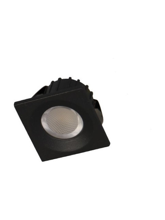 Power Led Σποτ Οροφής Εξωτερικού Χώρου με Ενσωματωμένο LED σε Μαύρο Χρώμα 87033