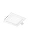 123led Square Metallic Recessed Spot with Integrated LED and Natural White Light White 1pcs