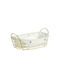 Click Decorative Basket Metallic with Handles Gold 28x7cm
