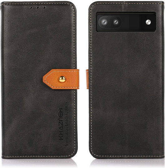 Khazneh Leather Wallet Δερματίνης Μαύρο (Google Pixel 6a)