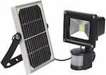 Waterproof Solar LED Floodlight 10W Cold White 6500K with Motion Sensor IP66