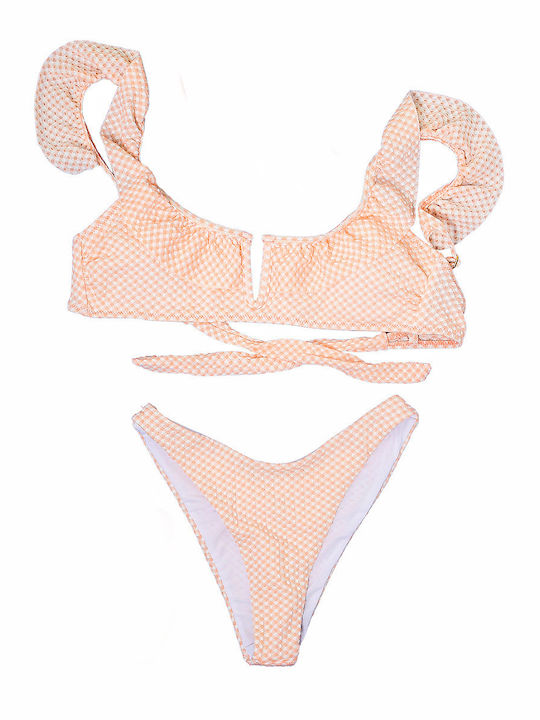 Ligglo Set Bikini Τριγωνάκι Brazil Ροζ