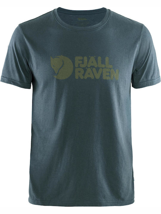Fjallraven Logo T-shirt Navy Μπλε