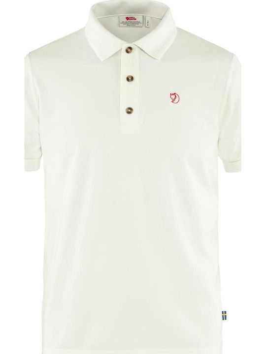 Fjallraven Crowley Polo Μπλούζα Κοντομάνικη Λευκή