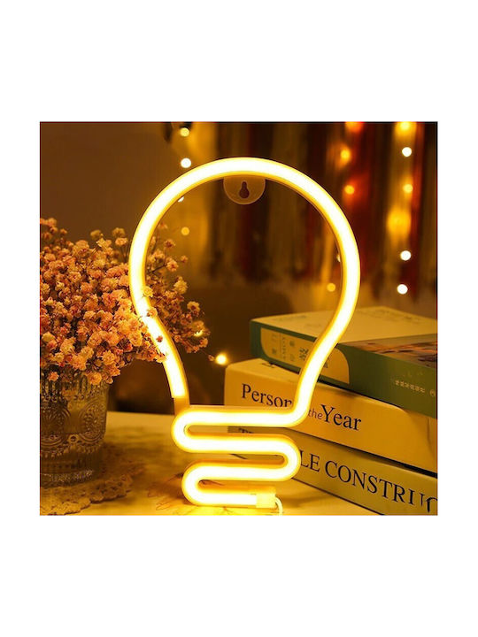 ΦΩΣ Dekorative Lampe Abbildung Neon Batterie Gelb