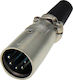 JKG 5 Plug XLR male Silver (JT2075)