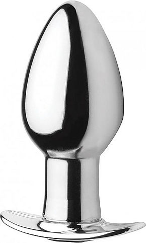 XR Anal Plug mit kabelloser Funktion und Vibration Groß Silber