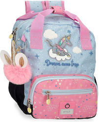 Enso Dreams Come True Unicorns Backpack Light Blue