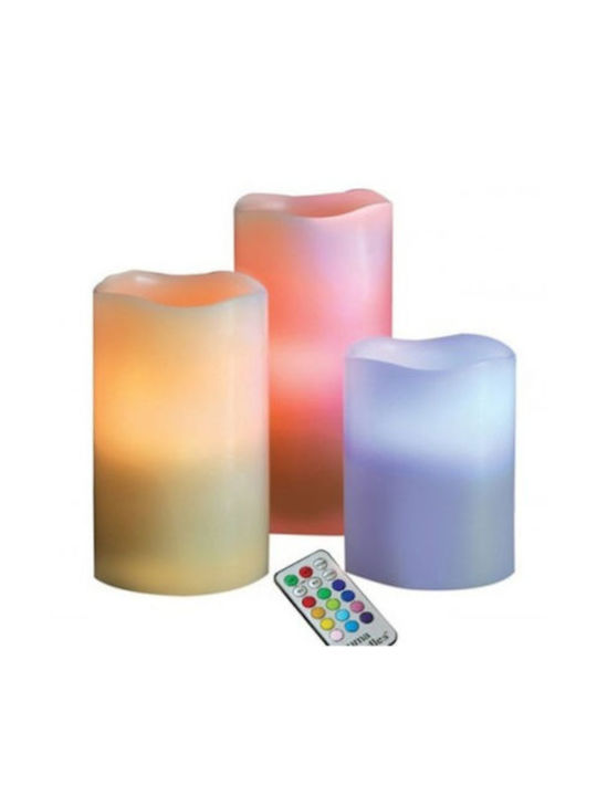 Διακοσμητικό Φωτιστικό Κερί LED Μπαταρίας Πολύχρωμο