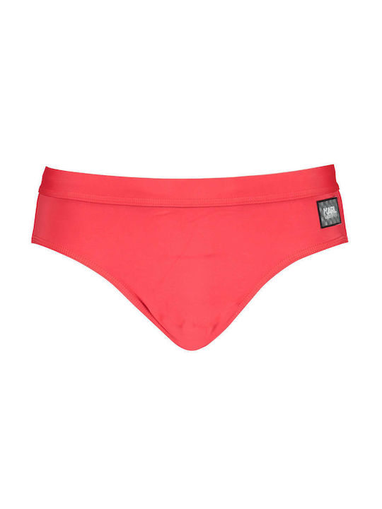 Karl Lagerfeld Herren Badebekleidung Slip Rot