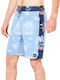 Herren Badebekleidung Bermuda Blau mit Mustern