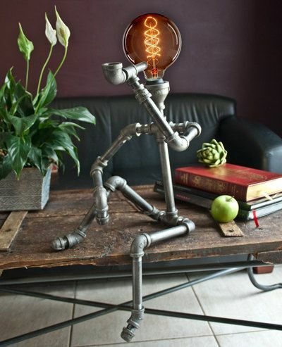 Decorative Lamp Figure with Socket for Bulb E27 Silver